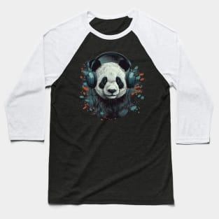 Panda bear in headphones Baseball T-Shirt